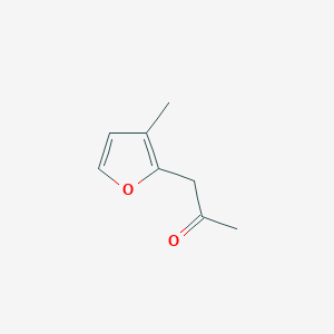molecular formula C8H10O2 B3359846 3-Methyl-2-(2-oxopropyl)furan CAS No. 87773-62-4