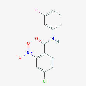 molecular formula C13H8ClFN2O3 B335988 4-chloro-N-(3-fluorophenyl)-2-nitrobenzamide 