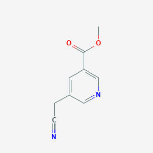 molecular formula C9H8N2O2 B3359890 5-Cyanomethyl-nicotinic acid methyl ester CAS No. 878741-69-6