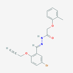 molecular formula C19H17BrN2O3 B335993 N'-[5-bromo-2-(2-propynyloxy)benzylidene]-2-(2-methylphenoxy)acetohydrazide 