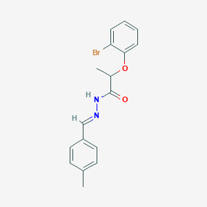 molecular formula C17H17BrN2O2 B335997 2-(2-bromophenoxy)-N'-(4-methylbenzylidene)propanohydrazide 