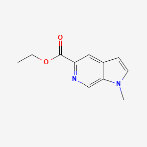 molecular formula C11H12N2O2 B3359978 Ethyl 1-methyl-1H-pyrrolo[2,3-c]pyridine-5-carboxylate CAS No. 88129-32-2