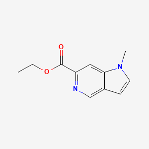 molecular formula C11H12N2O2 B3359982 Ethyl 1-methyl-1H-pyrrolo[3,2-c]pyridine-6-carboxylate CAS No. 88129-33-3