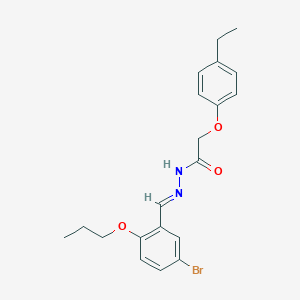 molecular formula C20H23BrN2O3 B336000 N'-(5-bromo-2-propoxybenzylidene)-2-(4-ethylphenoxy)acetohydrazide 