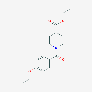 molecular formula C17H23NO4 B336001 Ethyl 1-(4-ethoxybenzoyl)-4-piperidinecarboxylate 