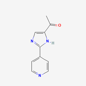 molecular formula C10H9N3O B3360014 1-[2-(Pyridin-4-yl)-1H-imidazol-5-yl]ethan-1-one CAS No. 88158-40-1