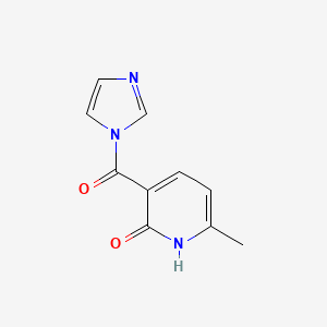 molecular formula C10H9N3O2 B3360039 3-(imidazole-1-carbonyl)-6-methyl-1H-pyridin-2-one CAS No. 88252-29-3