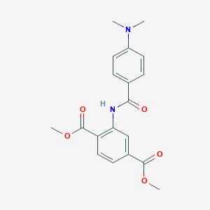 molecular formula C19H20N2O5 B336004 Dimethyl 2-{[4-(dimethylamino)benzoyl]amino}terephthalate 