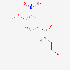 molecular formula C11H14N2O5 B336005 4-methoxy-N-(2-methoxyethyl)-3-nitrobenzamide 