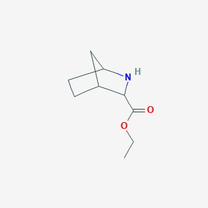 molecular formula C9H15NO2 B3360050 Ethyl 2-azabicyclo[2.2.1]heptane-3-carboxylate CAS No. 88260-08-6