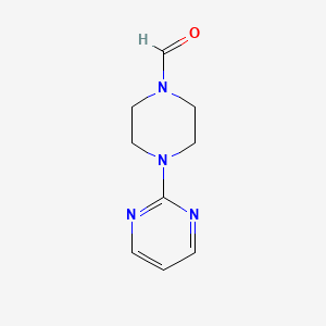 molecular formula C9H12N4O B3360057 4-(Pyrimidin-2-yl)piperazine-1-carbaldehyde CAS No. 88268-16-0