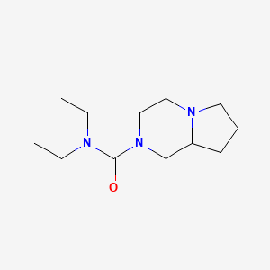 molecular formula C12H23N3O B3360069 N,N-Diethylhexahydropyrrolo[1,2-a]pyrazine-2(1H)-carboxamide CAS No. 88327-65-5