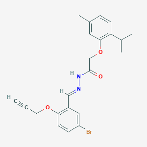 molecular formula C22H23BrN2O3 B336007 N'-[5-bromo-2-(2-propynyloxy)benzylidene]-2-(2-isopropyl-5-methylphenoxy)acetohydrazide 