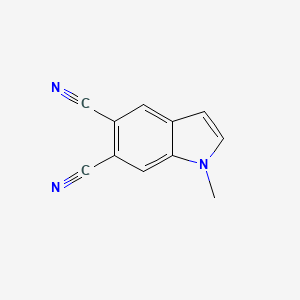 molecular formula C11H7N3 B3360072 1-Methyl-1H-indole-5,6-dicarbonitrile CAS No. 88330-41-0