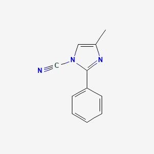 molecular formula C11H9N3 B3360081 4-Methyl-2-phenyl-1H-imidazole-1-carbonitrile CAS No. 88346-57-0