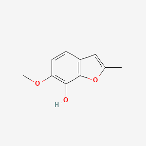 molecular formula C10H10O3 B3360095 7-Benzofuranol, 6-methoxy-2-methyl- CAS No. 88367-32-2