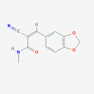 molecular formula C12H10N2O3 B336010 3-(1,3-benzodioxol-5-yl)-2-cyano-N-methylacrylamide 