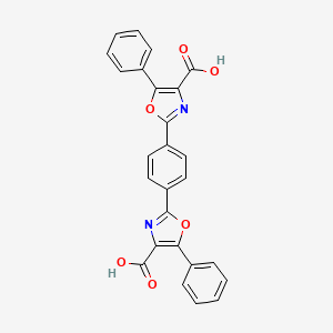 molecular formula C26H16N2O6 B3360114 2,2'-(1,4-Phenylene)bis(5-phenyl-1,3-oxazole-4-carboxylic acid) CAS No. 88374-01-0
