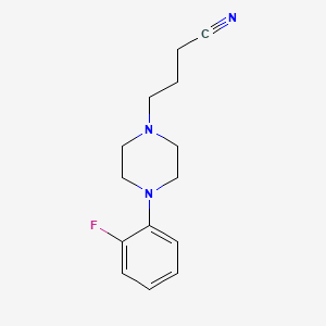 molecular formula C14H18FN3 B3360118 4-[4-(2-Fluorophenyl)piperazin-1-yl]butanenitrile CAS No. 883874-55-3