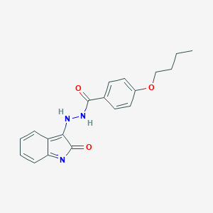 molecular formula C19H19N3O3 B336012 4-butoxy-N'-(2-oxoindol-3-yl)benzohydrazide 