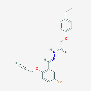 molecular formula C20H19BrN2O3 B336013 N'-[5-bromo-2-(2-propynyloxy)benzylidene]-2-(4-ethylphenoxy)acetohydrazide 