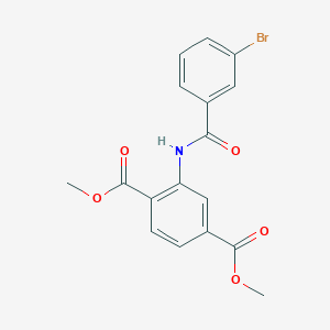 molecular formula C17H14BrNO5 B336014 Dimethyl 2-[(3-bromobenzoyl)amino]terephthalate 