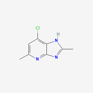 molecular formula C8H8ClN3 B3360142 7-Chloro-2,5-dimethyl-1H-imidazo[4,5-b]pyridine CAS No. 88415-42-3