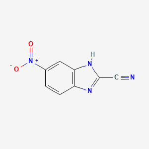 molecular formula C8H4N4O2 B3360148 5-nitro-1H-benzo[d]imidazole-2-carbonitrile CAS No. 88422-27-9
