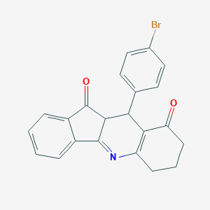 molecular formula C22H16BrNO2 B336015 10-(4-bromophenyl)-7,8,10,10a-tetrahydro-6H-indeno[1,2-b]quinoline-9,11-dione 