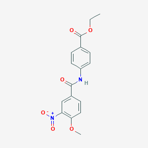 molecular formula C17H16N2O6 B336016 Ethyl 4-[(4-methoxy-3-nitrobenzoyl)amino]benzoate 