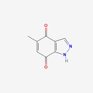 molecular formula C8H6N2O2 B3360171 5-Methyl-1h-indazole-4,7-dione CAS No. 88522-63-8