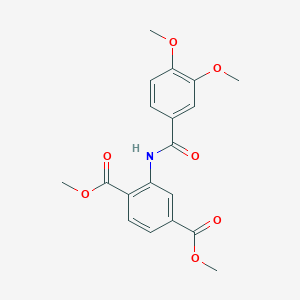 molecular formula C19H19NO7 B336018 Dimethyl 2-[(3,4-dimethoxybenzoyl)amino]terephthalate 