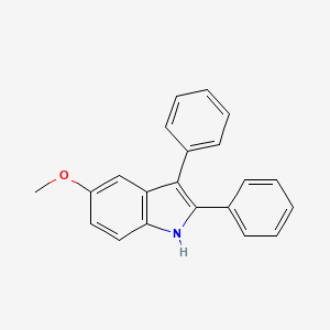 molecular formula C21H17NO B3360184 5-methoxy-2,3-diphenyl-1H-indole CAS No. 88530-86-3