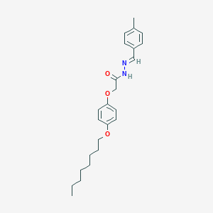 molecular formula C24H32N2O3 B336019 N'-(4-methylbenzylidene)-2-[4-(octyloxy)phenoxy]acetohydrazide 