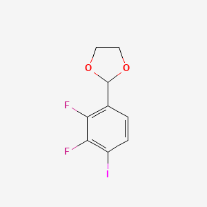 molecular formula C9H7F2IO2 B3360192 2-(2,3-Difluoro-4-iodophenyl)[1,3]dioxolane CAS No. 885590-98-7
