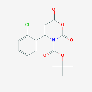 molecular formula C15H16ClNO5 B3360226 Tert-butyl 4-(2-chlorophenyl)-2,6-dioxo-1,3-oxazinane-3-carboxylate CAS No. 886362-57-8