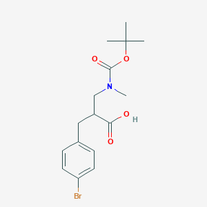 molecular formula C16H22BrNO4 B3360230 2-[(4-Bromophenyl)methyl]-3-[(tert-butoxycarbonyl)(methyl)amino]propanoic acid CAS No. 886364-70-1
