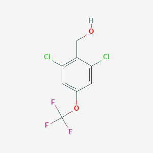 molecular formula C8H5Cl2F3O2 B3360250 2,6-Dichloro-4-(trifluoromethoxy)benzyl alcohol CAS No. 886503-04-4