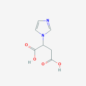 molecular formula C7H8N2O4 B3360255 1H-Imidazol-1-yl-butanedioic acid CAS No. 88660-82-6
