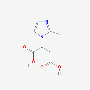 molecular formula C8H10N2O4 B3360260 Butanedioic acid, (2-methyl-1H-imidazol-1-yl)- CAS No. 88660-83-7