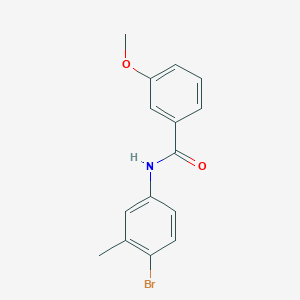 molecular formula C15H14BrNO2 B336027 N-(4-bromo-3-methylphenyl)-3-methoxybenzamide 