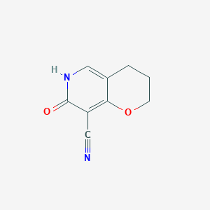 molecular formula C9H8N2O2 B3360284 2H-Pyrano[3,2-c]pyridine-8-carbonitrile, 3,4,6,7-tetrahydro-7-oxo- CAS No. 88696-58-6