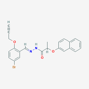 molecular formula C23H19BrN2O3 B336030 N'-[5-bromo-2-(2-propynyloxy)benzylidene]-2-(2-naphthyloxy)propanohydrazide 