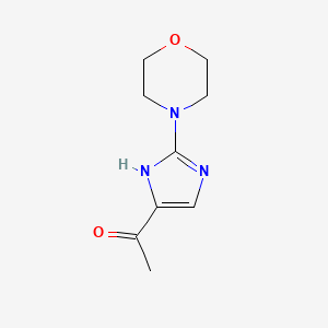 molecular formula C9H13N3O2 B3360302 Ethanone, 1-[2-(4-morpholinyl)-1H-imidazol-4-yl]- CAS No. 88723-37-9