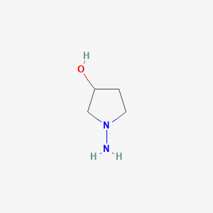 molecular formula C4H10N2O B3360340 1-Aminopyrrolidin-3-ol CAS No. 887591-10-8