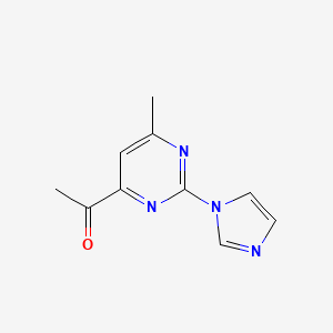 molecular formula C10H10N4O B3360347 1-(2-(1H-Imidazol-1-YL)-6-methylpyrimidin-4-YL)ethanone CAS No. 888313-52-8
