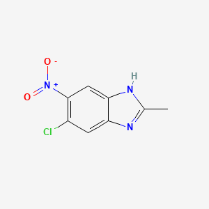 molecular formula C8H6ClN3O2 B3360355 6-chloro-2-methyl-5-nitro-1H-benzimidazole CAS No. 88846-94-0