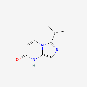 molecular formula C10H13N3O B3360399 Imidazo[1,5-a]pyrimidin-2(1H)-one, 4-methyl-6-(1-methylethyl)- CAS No. 88875-29-0