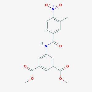 molecular formula C18H16N2O7 B336044 Dimethyl 5-((3-methyl-4-nitrobenzoyl)amino)isophthalate 