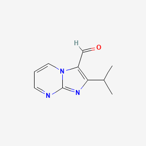 molecular formula C10H11N3O B3360442 2-(Propan-2-yl)imidazo[1,2-a]pyrimidine-3-carbaldehyde CAS No. 89021-16-9